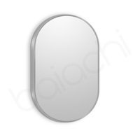 Baiachi Cora Oval 600mmx900mm Frame Mirror Brushed Silver