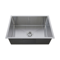640X440mm Handmade Laundry Kitchen Sink Top/Under Mount Stainless Steel