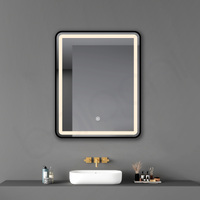 Baiachi Eden LED Square 600mmx750mm Frame Mirror Matte Black