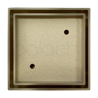Baiachi 115 x 115mm Square Tile Insert Floor Waste 90mm outlet Brushed Gold