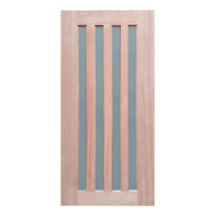 920X2040X40mm Entrance Solid Timber Veneer External Front Entry Door Glass 033