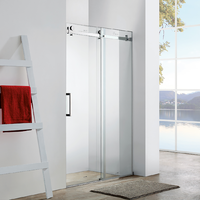 Bathroom Wall To Wall Sliding Door Shower Screen Glass 1200X2000mm Toughened 550S