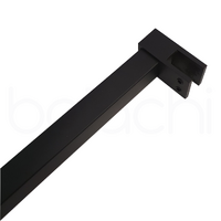 Shower Screen Glass Panel Stabiliser Support Bar Black Adjustable up to 1200mm