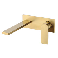 Ruki Wall Mixer With Spout Brushed Gold