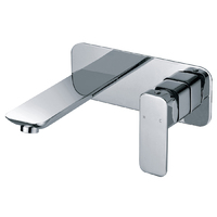 Nova Square Bathroom Shower Bath Wall Mixer Faucet Spout Handle Chrome PSR3006SB