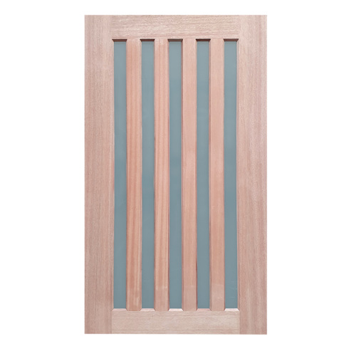 1200X2040X40mm Entrance Solid Timber Veneer External Front Entry Door Glass 033