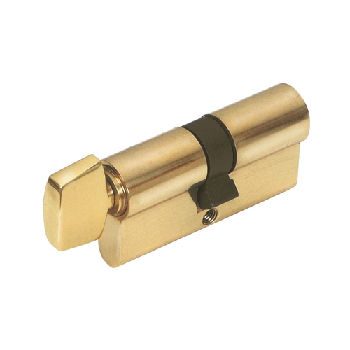 Single Euro Cylinder Satin Brass