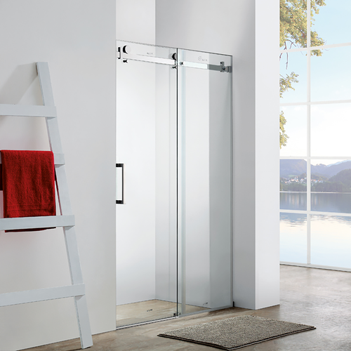 Bathroom Wall To Wall Sliding Door Shower Screen Glass 1700X2000mm Toughened 550S