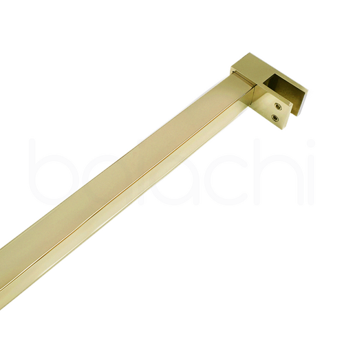 Shower Screen Glass Panel Stabiliser Support Bar Brushed Gold Adjustable Up To 1200mm