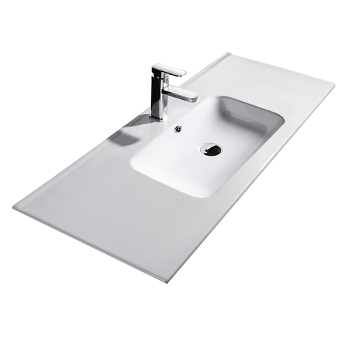 1210X465X170mm Bathroom Vanity Cabinet Ceramic Wash Basin Sink Top White 120Q