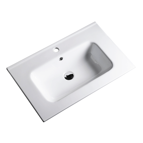 610X465X170mm Bathroom Vanity Cabinet Ceramic Wash Basin Sink Top White 60Q