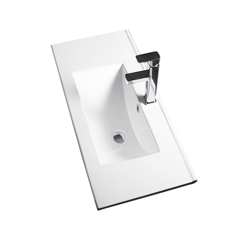 Bathroom Vanity White Ceramic Thin Edge Basin - 60SS