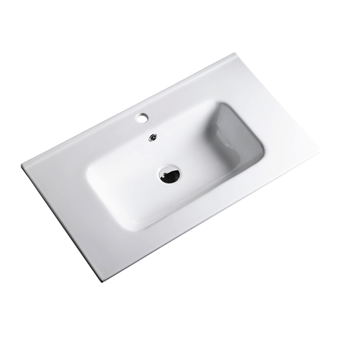 760X465X170mm Bathroom Vanity Cabinet Ceramic Wash Basin Sink Top White 75Q