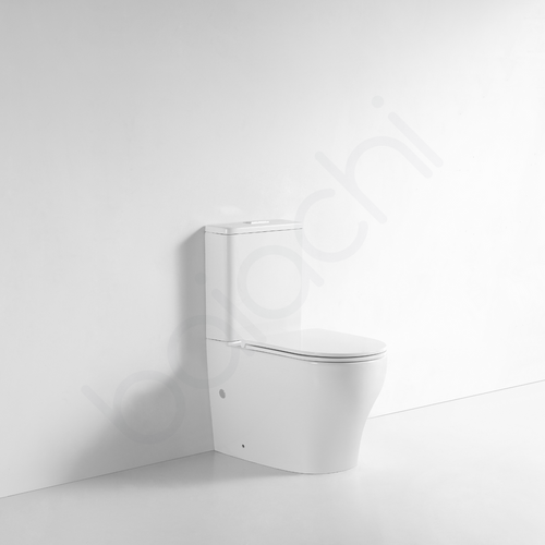 Carlton Rimless Bathroom Toilet Suite Ceramic Back To Wall Soft Close
