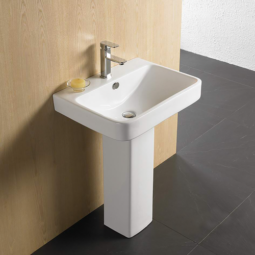 605X465X820mm Bathroom Pedestal Ceramic Hand Wash Basin Vanity Sink BA508