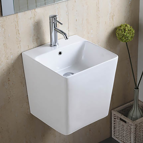 410X425X435mm Bathroom Wall Hung Mount Ceramic Wash Basin Vanity Sink BA6400