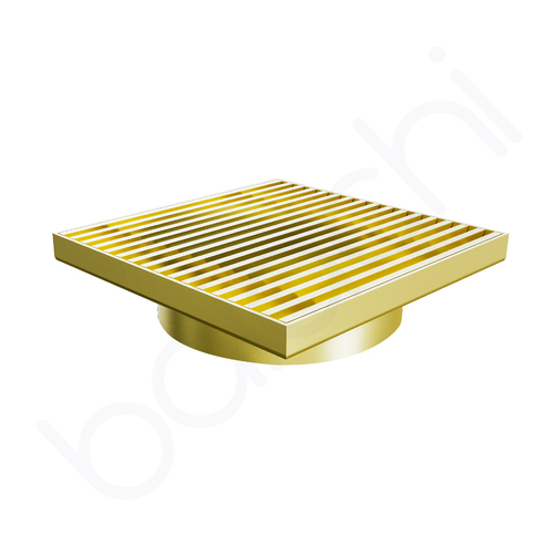 Baiachi 115mm Square Heelguard Floor Waste Brushed Gold