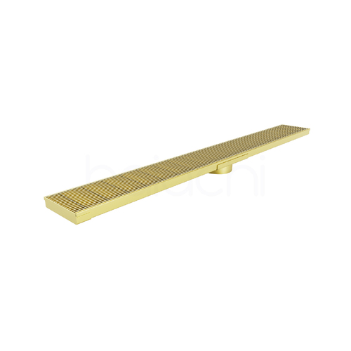 150-600mm Linear Heelguard Adjustable Floor Waste Brushed Gold