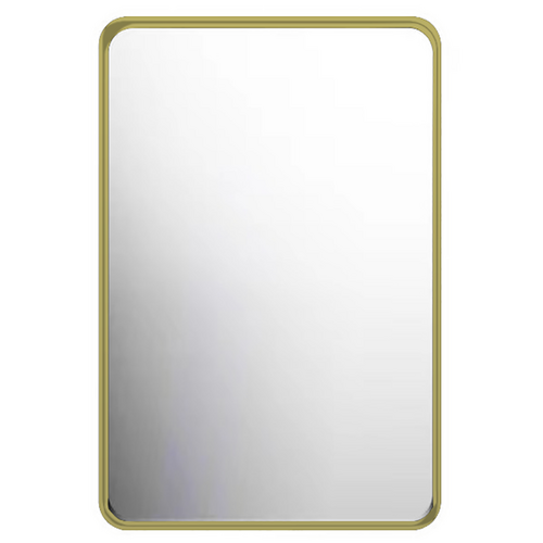 Eden Rectangle Stainless Steel Frame Mirror Brushed Gold