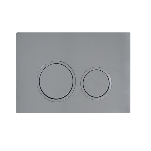 Round In-Wall Toilet Dual Flushing Buttons Brushed Nickel