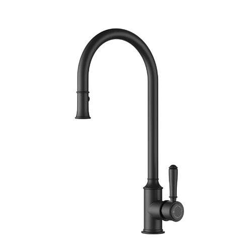 Ikon Clasico Pull Out Sink Mixer Matte Black