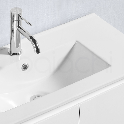 Lucena 600mm Slim Line Narrow PVC Water Proof Bathroom Vanity with Ceramic Basin