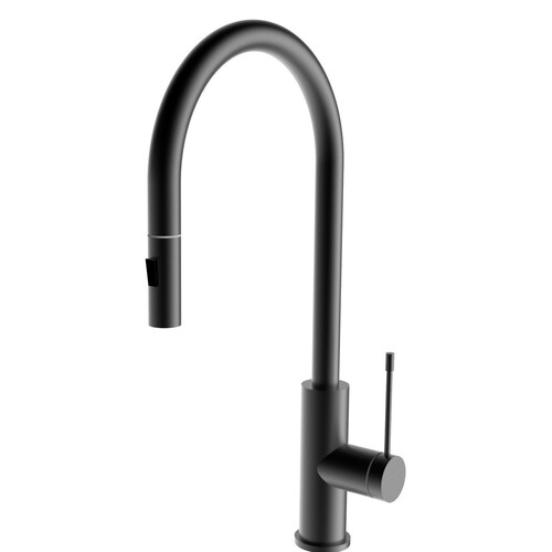 Aziz-II Pull-Out Kitchen And Laundry Sink Mixer Matte Black