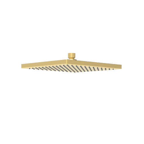 Rosa Square Shower Head 250mm Brushed Gold