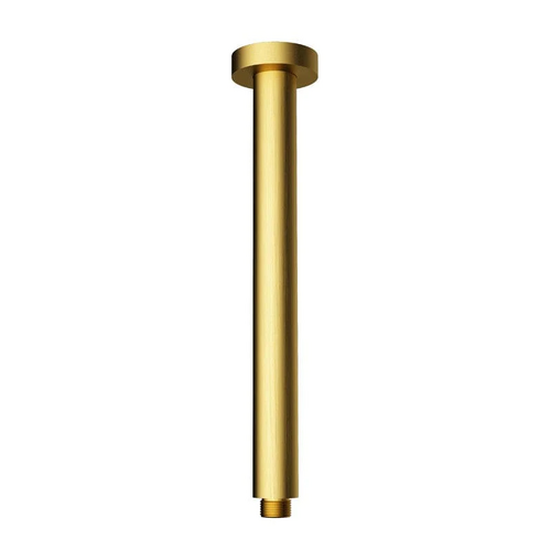 Round Ceiling Shower Arm 300mm Brushed Gold