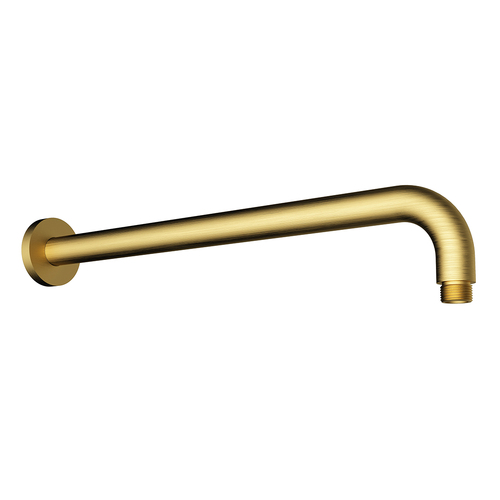 Round Wall Shower Arm Brushed Gold