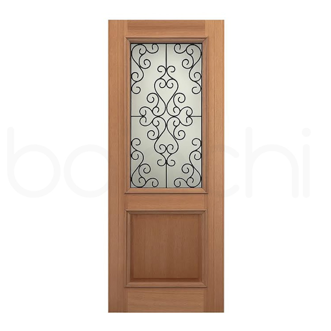 920X2040X40mm Entrance Solid Timber Veneer External Front Entry Door Glass 081