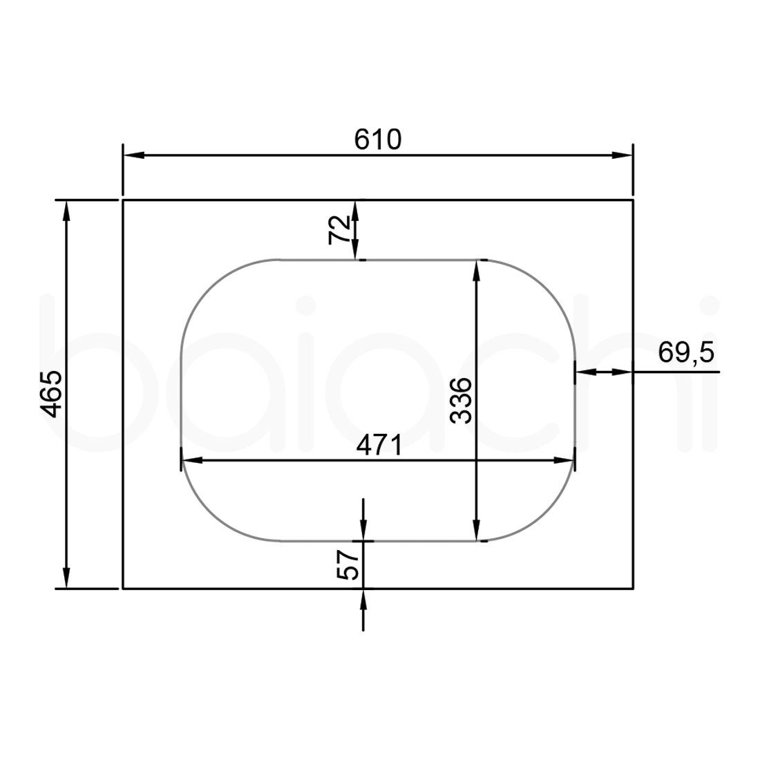 Baiachi 600mm Calacatta Quartz with Undercounter Stone Ceramic Basin