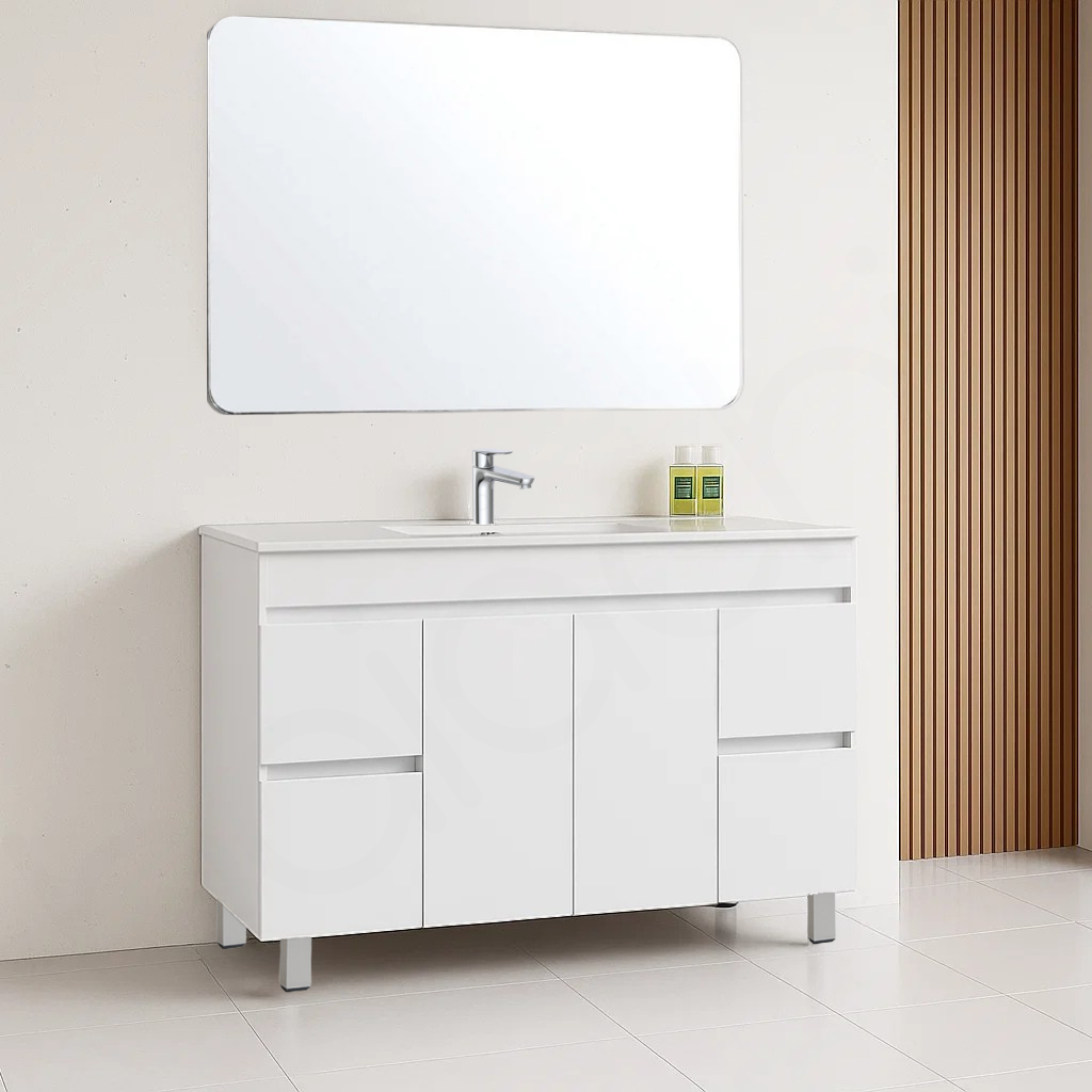 PACKAGE DEAL Windsor 1200mm Bathroom Vanity Wash Basin INCLUDING Mixer & Plugwaste