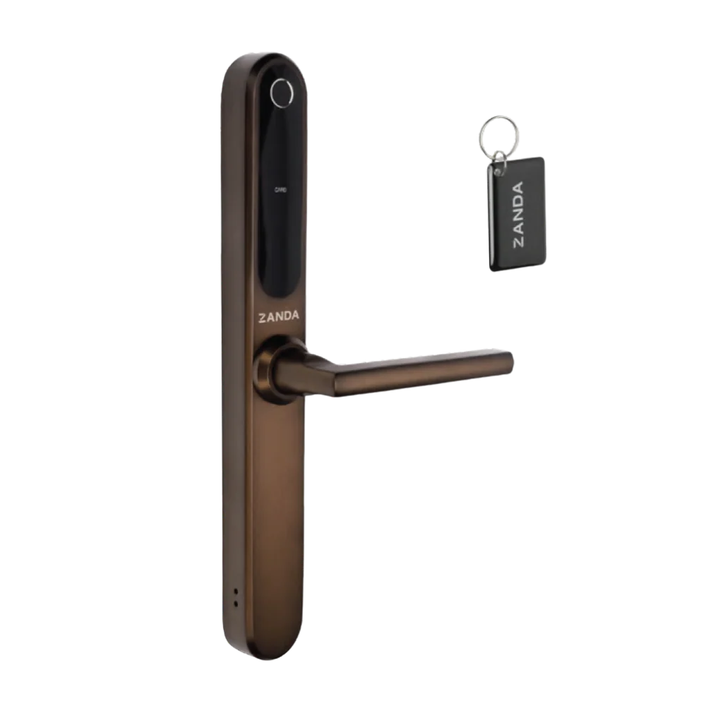 Zanda Stealth Smart Lock Longplate 60mm Backset Mortice lock Ember Bronze