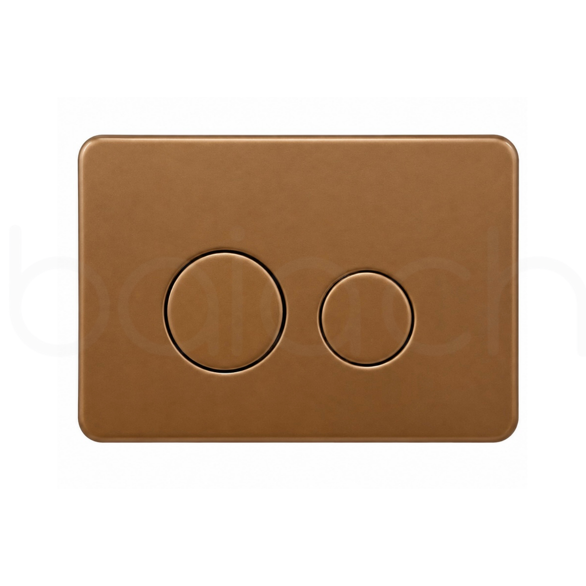Ballina Rimless In Wall Toilet Suite with Round Stainless Steel Brushed Copper Flushing Buttons