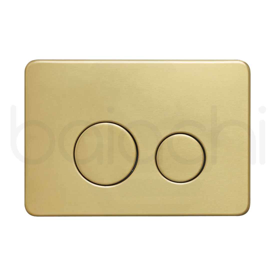 Baiachi R&T Stainless Steel Round Soft Square In-Wall Toilet Dual Flushing Buttons Brushed Gold