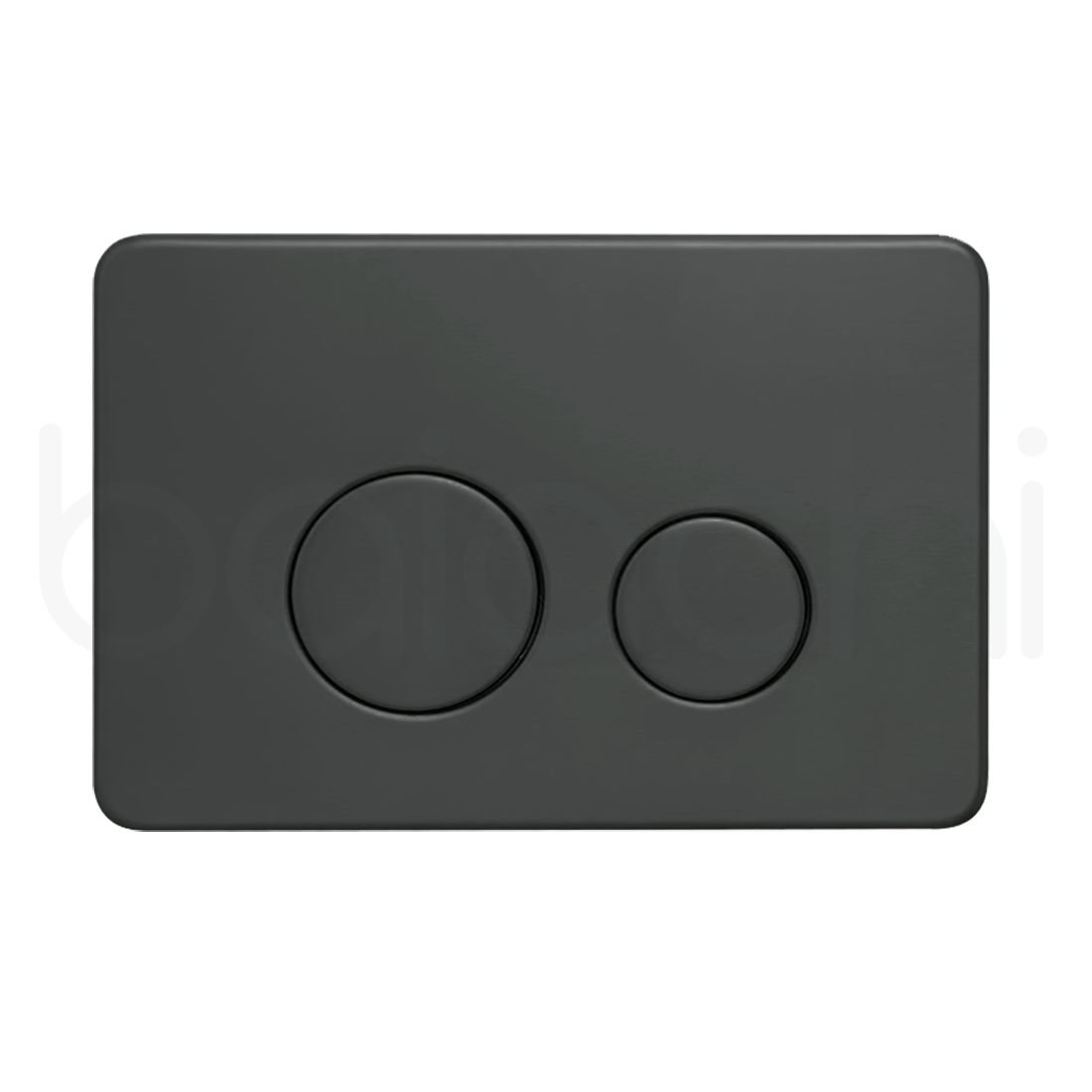 Baiachi R&T Stainless Steel Round Soft Square In-Wall Toilet Dual Flushing Buttons Gun Metal