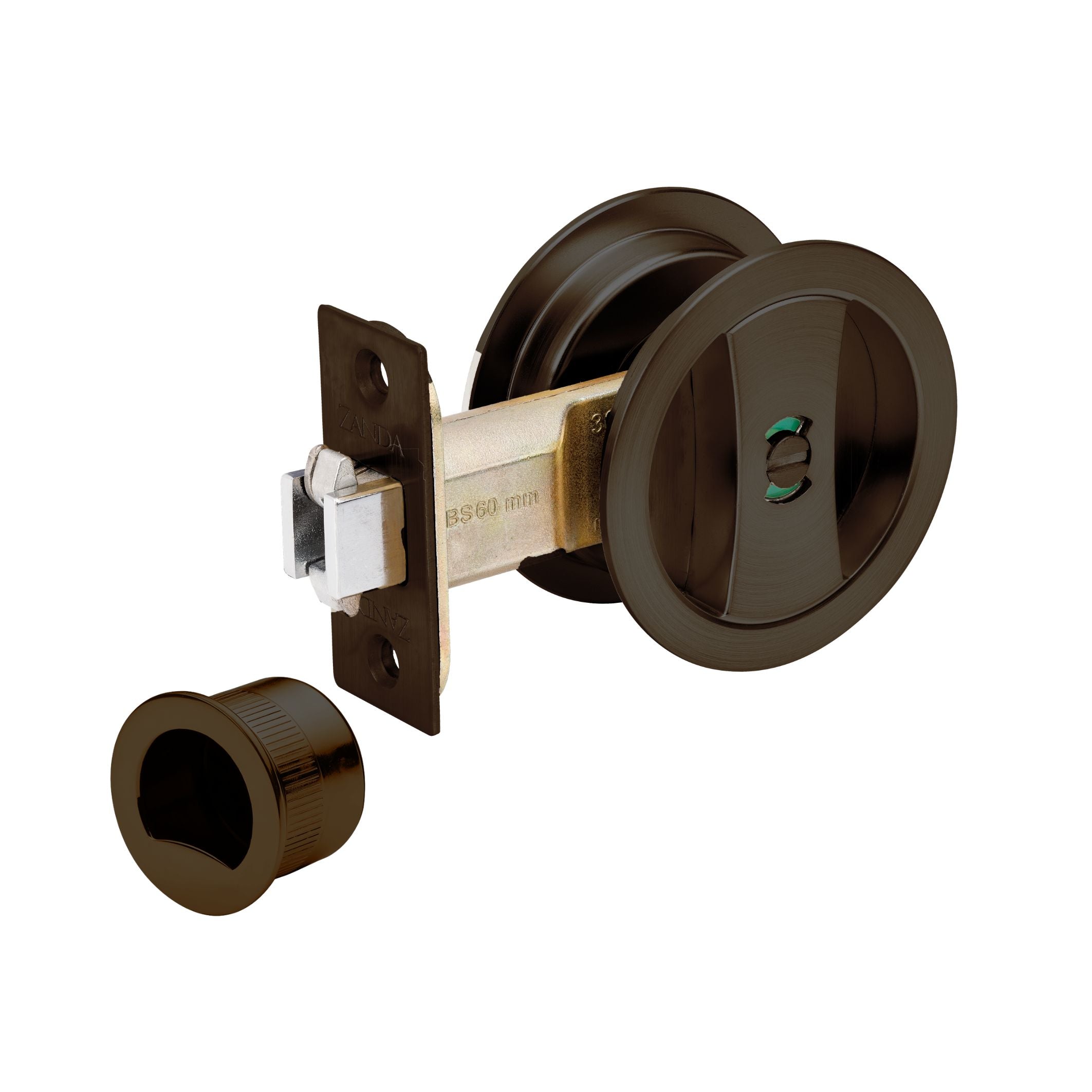 Zanda Round Cavity Sliding Passage Set Ember Bronze
