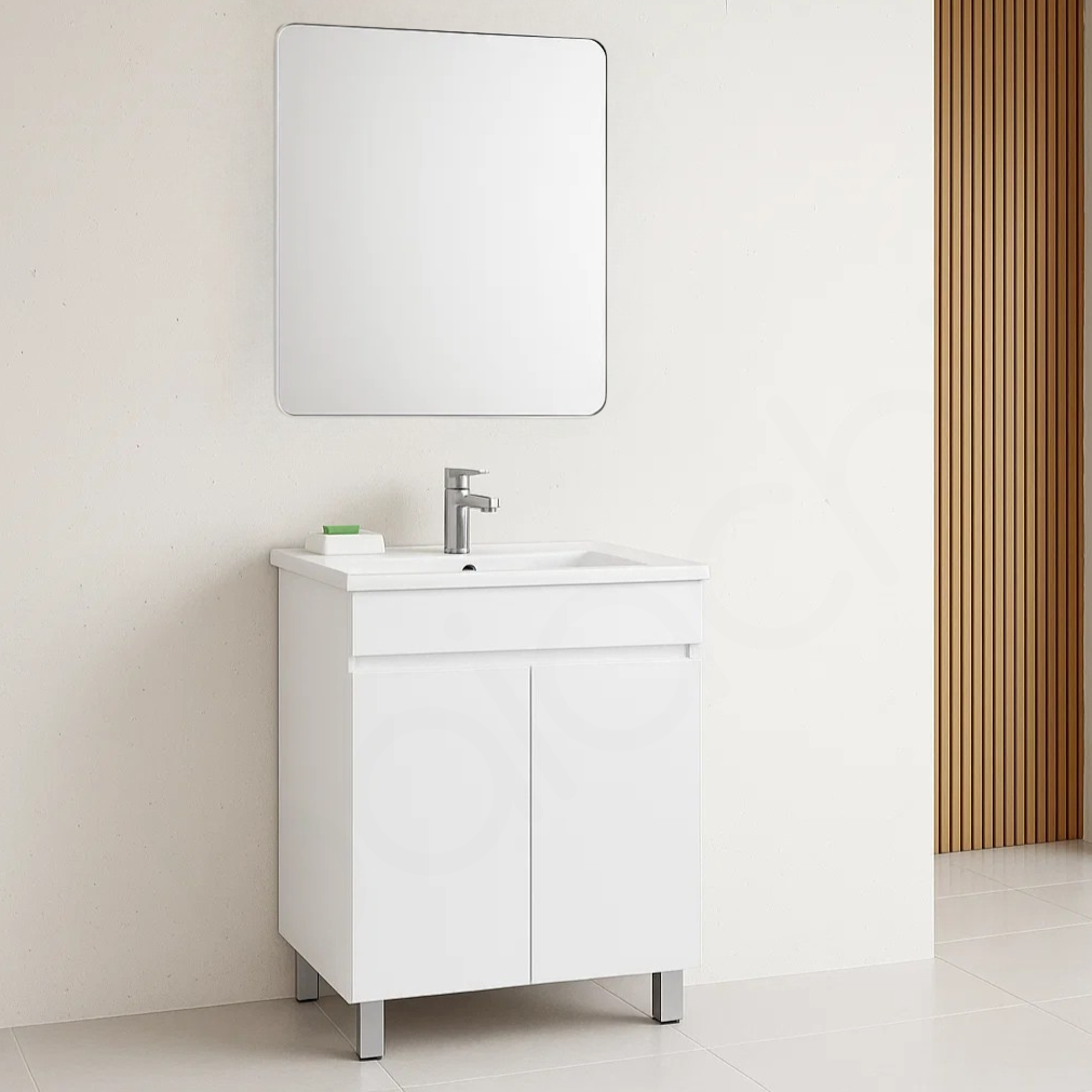 PACKAGE DEAL Windsor 600mm Bathroom Vanity Wash Basin INCLUDING Mixer & Plugwaste