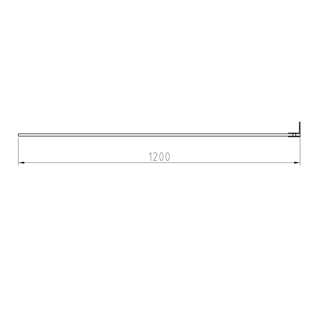 1200mm Fixed Panel Shower Screen Chrome