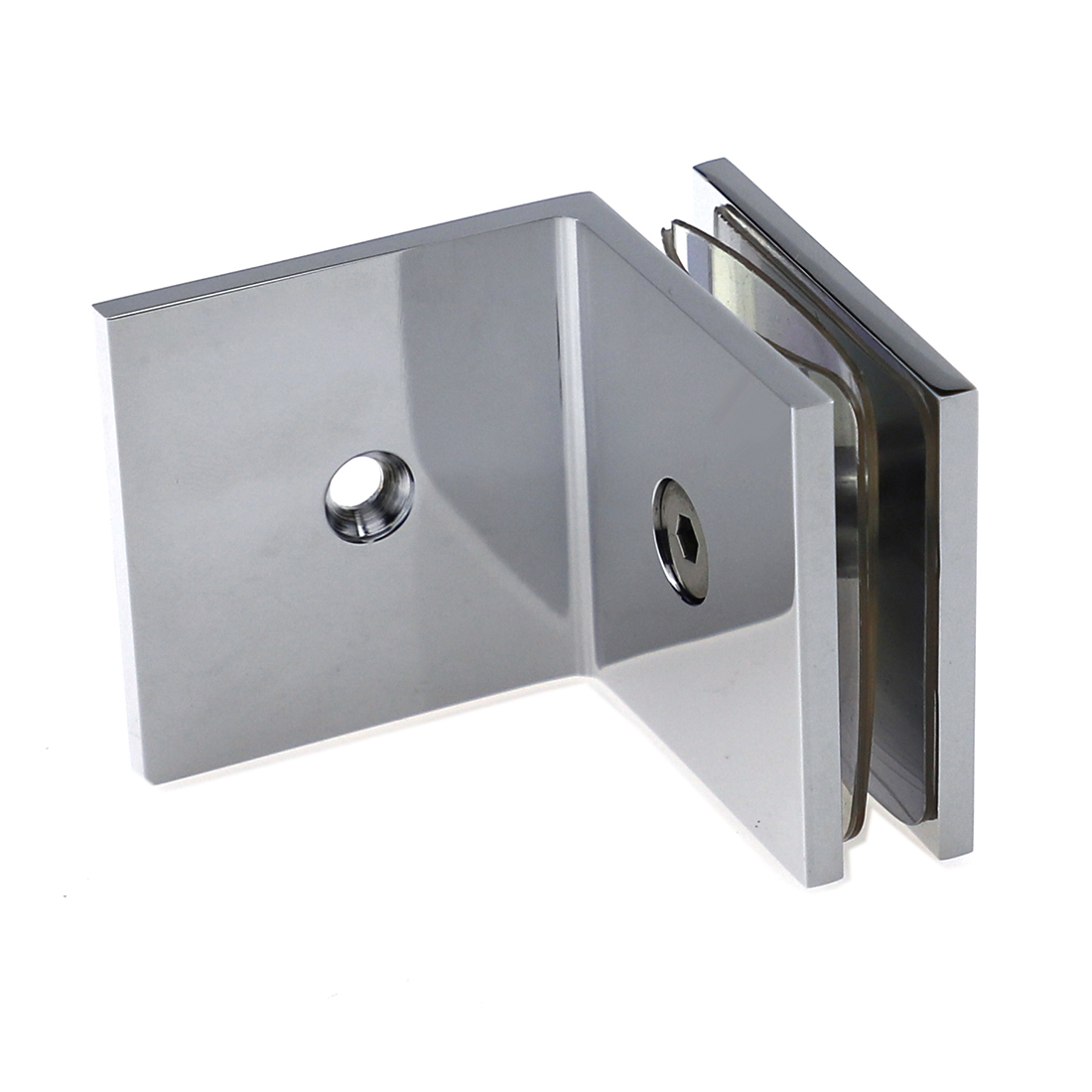 Bathroom Shower Screen Glass Wall Floor Brackets Clips Clamps Mount Brass Chrome