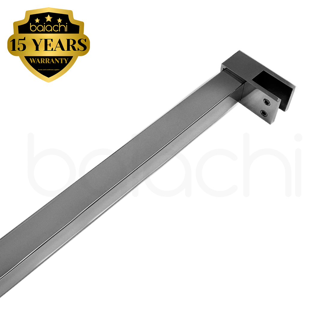 Shower Screen Glass Panel Stabiliser Support Bar Gun Metal Adjustable Up To 1200mm