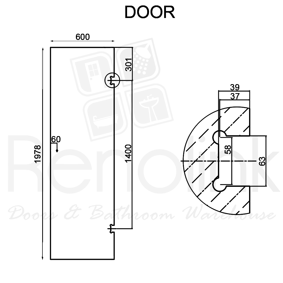 Frameless Shower Screen 900x900mm Square Brushed Nickel