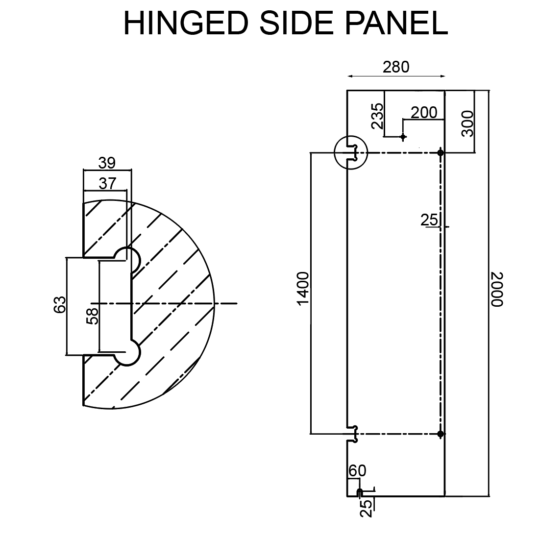 Frameless Shower Screen 900x900mm Square Chrome
