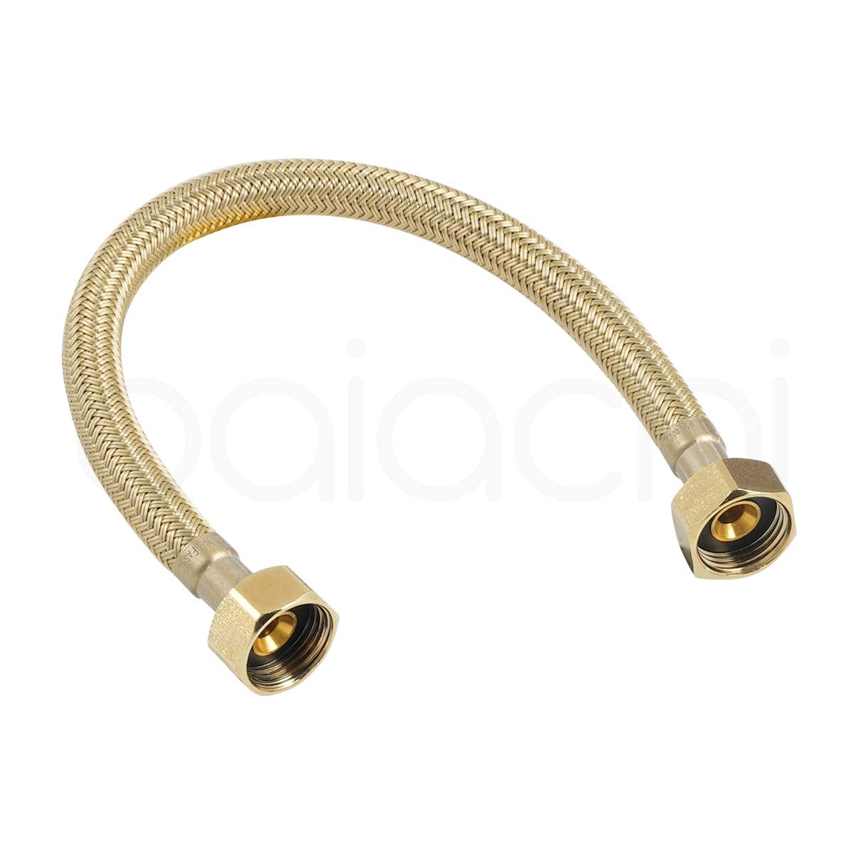 Baiachi 300mm Braided Flexible Hose Brushed Gold