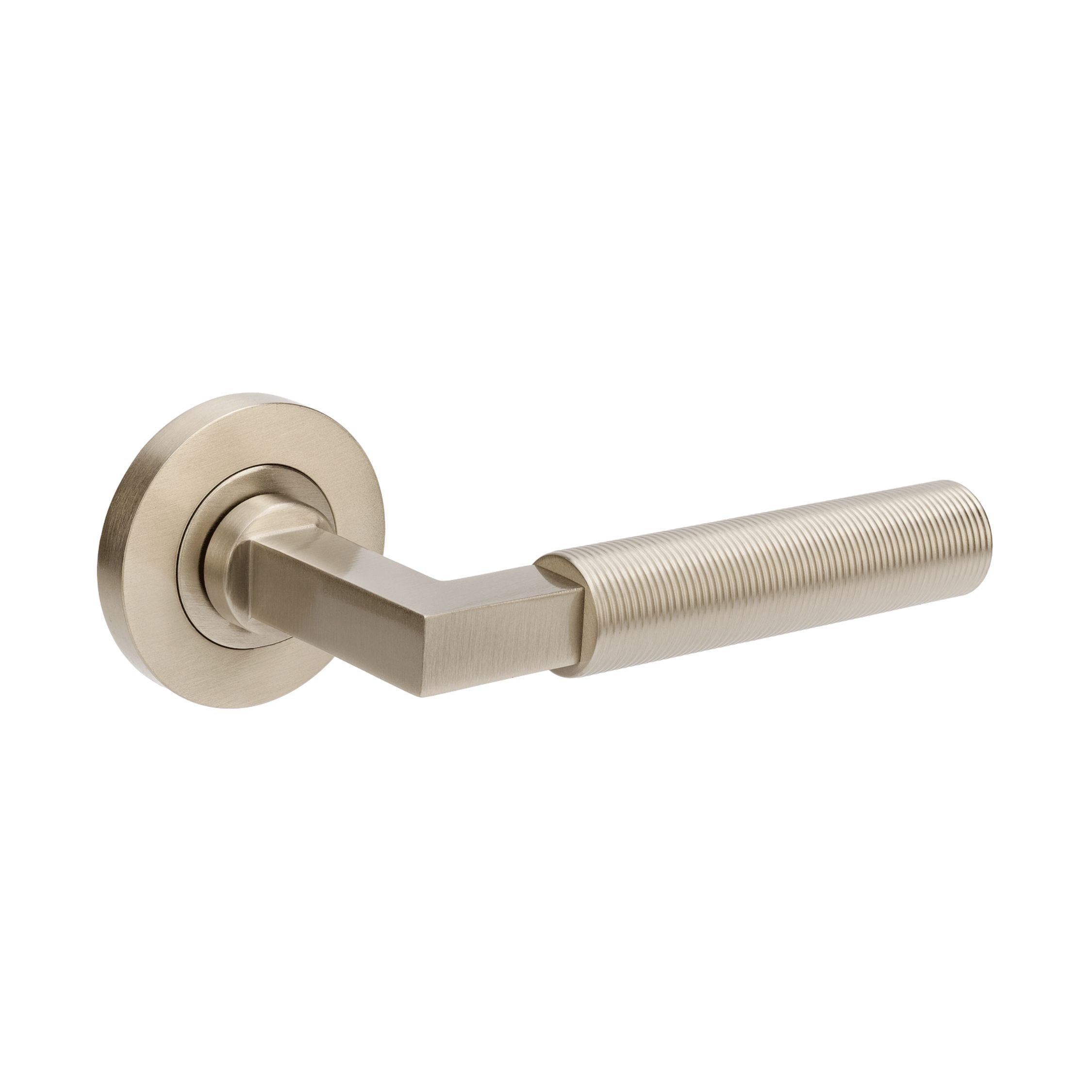 Zanda Zurich Fluted Privacy Set Brushed Nickel