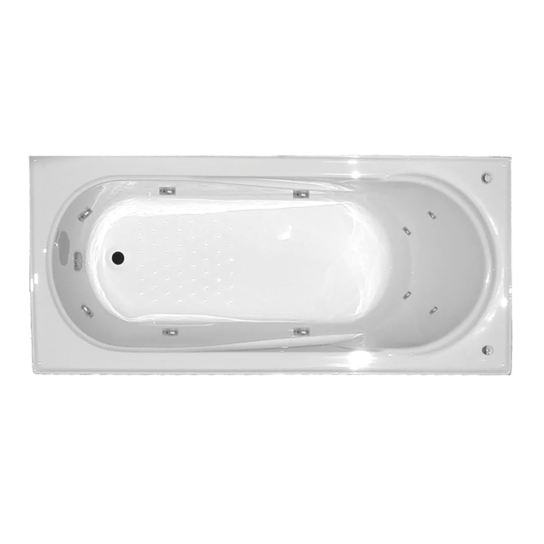 Allura 1530mm 10 Jets Drop-in Spa Bath Electronic Touch Pad