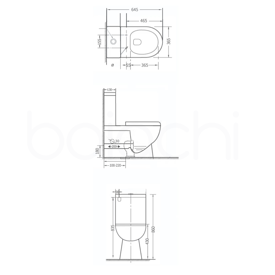 Baiachi Zeena MKII Back-to-Wall Toilet Suite