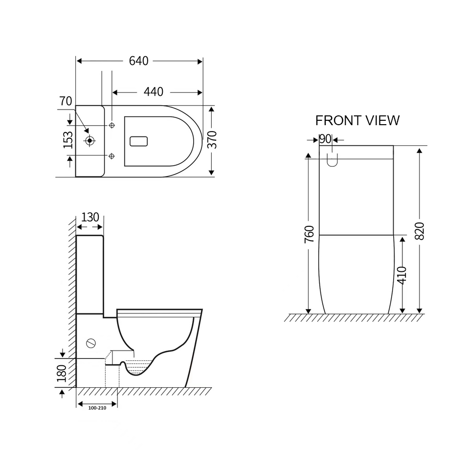 Sarina MK2 Rimless Bathroom Toilet Suite Ceramic Back To Wall Soft Close