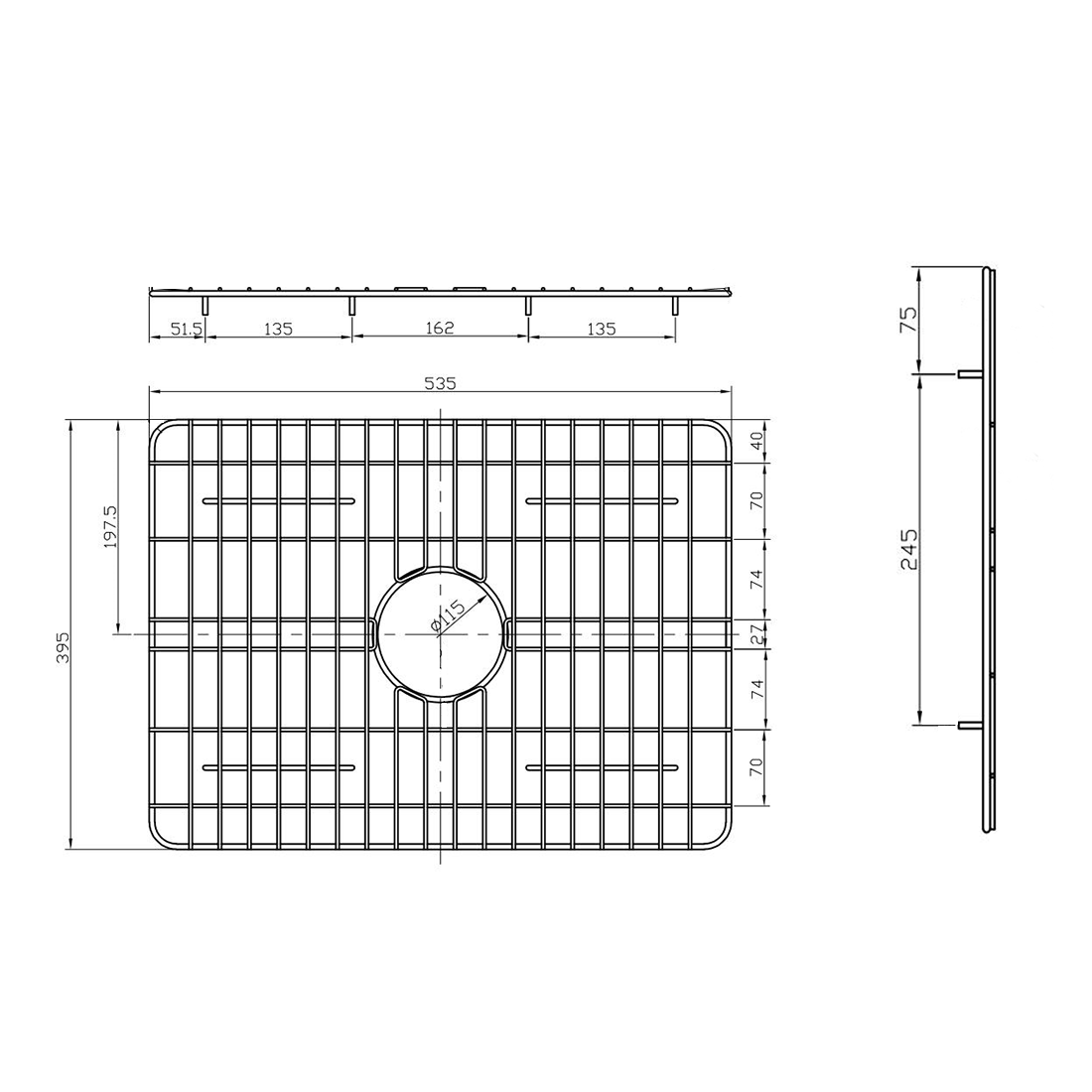 Baiachi Butler Farmhouse Kitchen Laundry Sink Grid